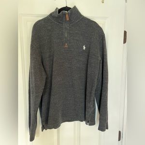 Polo 1/4 zip sweater grey